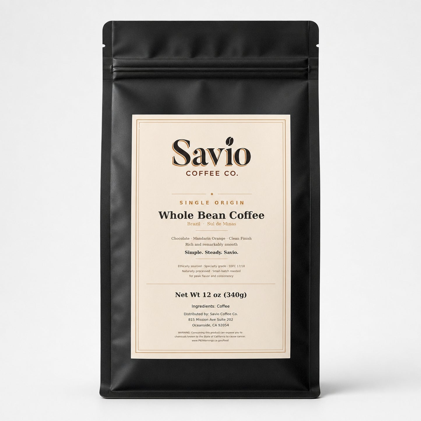 Savio Signature — Single-Origin Brazilian Coffee